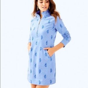 Small Lilly Pulitzer Skipper Dress Blue Pineapple